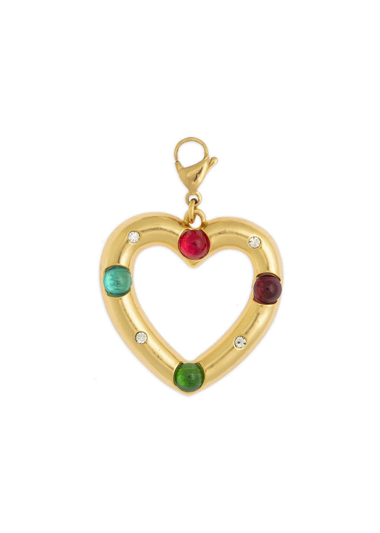 Charm Corazón Multicolor Gold