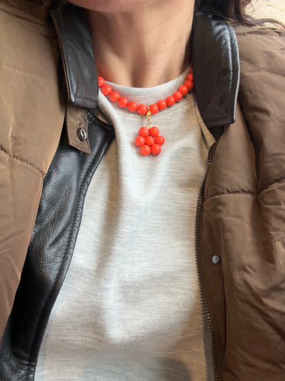 Collar Naranja Color De La Temporada